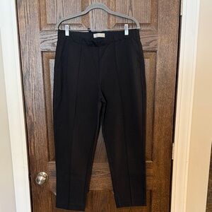 Everlane Black Knit Dream Pants: Tie Waist Ankle Length Stetch